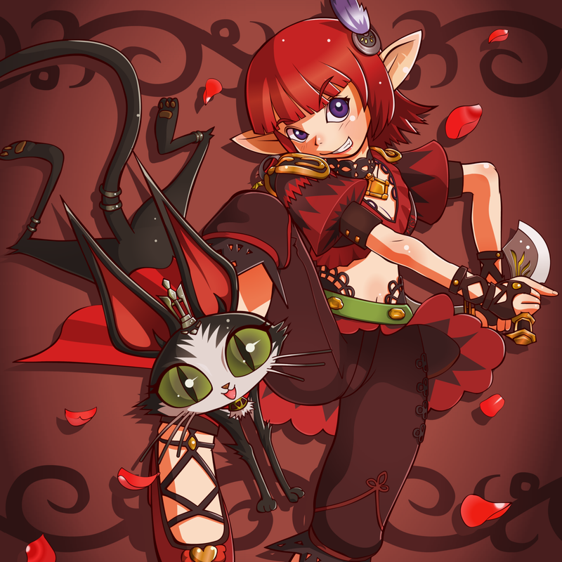 cait sith, dancer, and lilisette (final fantasy and 1 more) drawn by yamipaseri