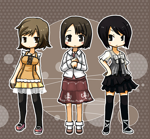 asou misaki, minazuki ruka, and tsukimori madoka (fatal frame and 1 more) drawn by hagino_chiyoko