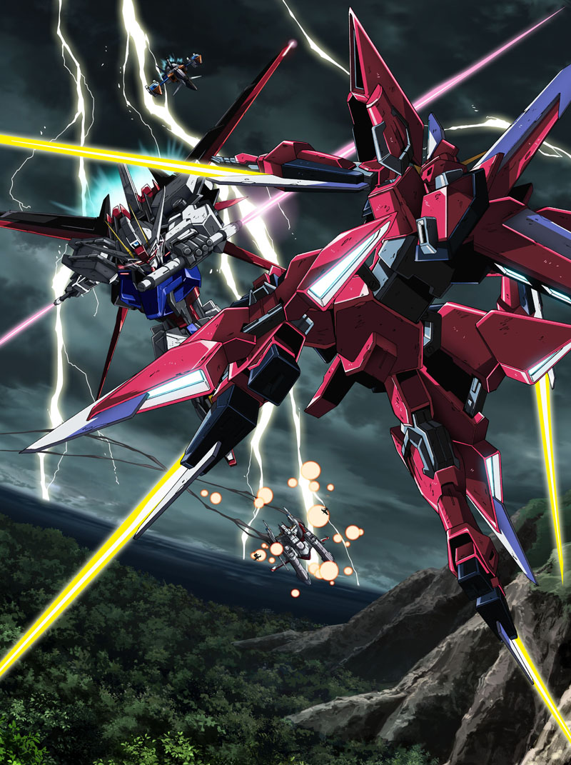 strike gundam, aegis gundam, archangel, and skygrasper (gundam and 1 more)