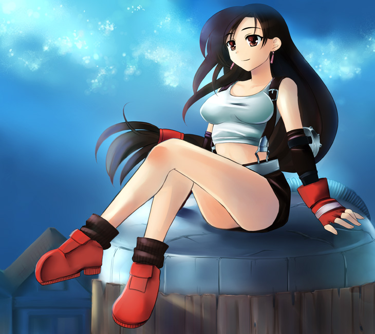 tifa lockhart (final fantasy and 1 more) drawn by tenro_aya