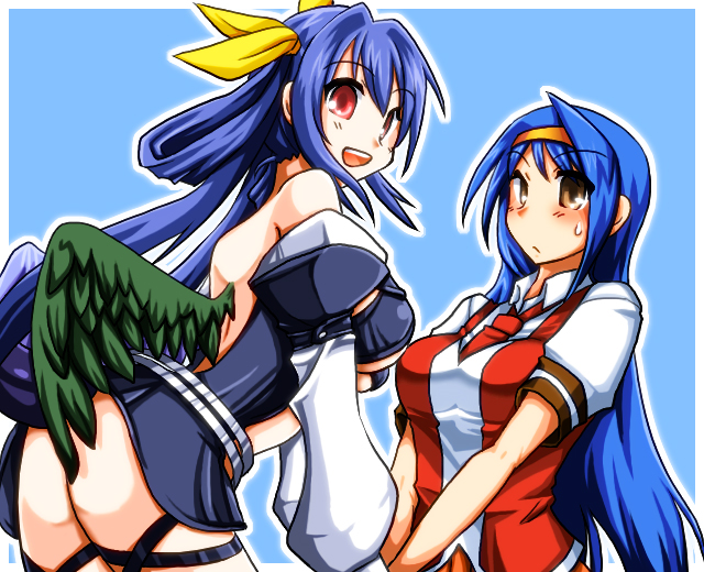dizzy and tsuzura saki (guilty gear and 4 more) drawn by ryuuri_(aoithigo)