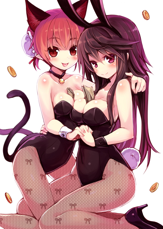kaenbyou rin and reiuji utsuho (touhou) drawn by minamura_haruki