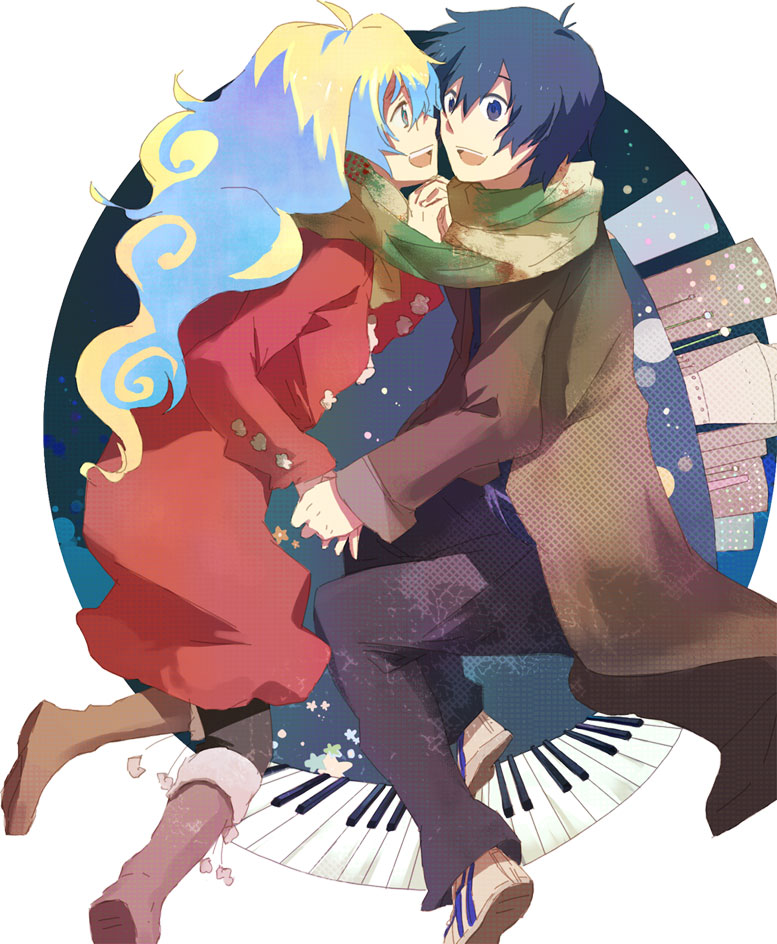 nia teppelin and simon (tengen toppa gurren lagann) drawn by cogiku