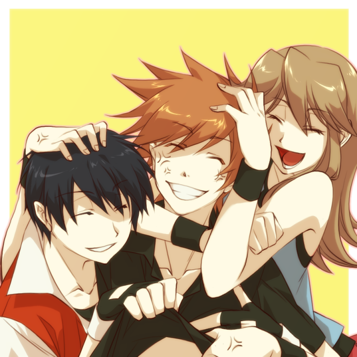 red, blue oak, leaf, and pixiv red (pokemon and 2 more) drawn by mogiko