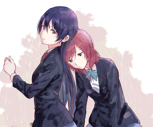 nishikino maki and sonoda umi (love live! and 1 more) drawn by sen'yuu_yuuji