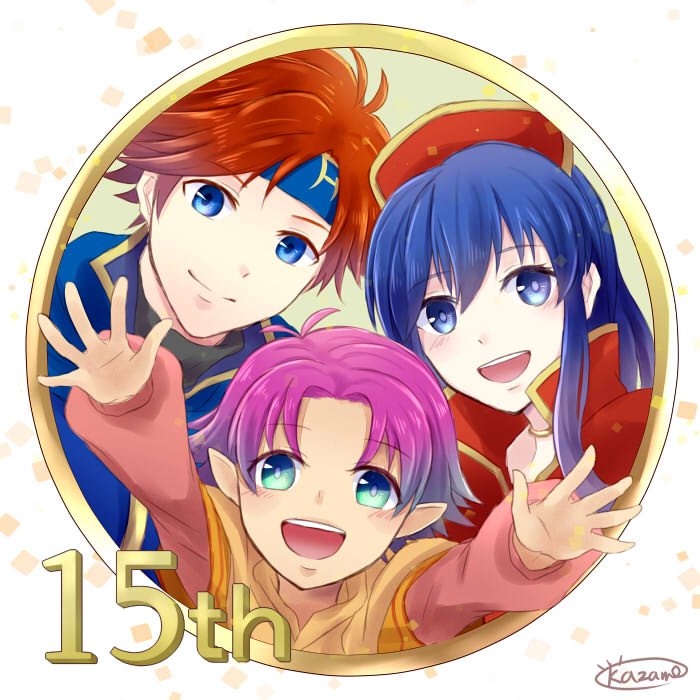 roy, lilina, and fae (fire emblem and 1 more) drawn by taiga_kazame