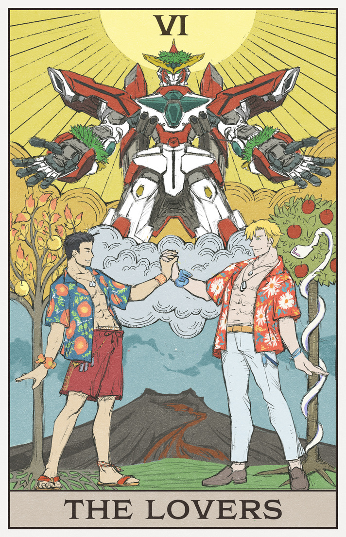 ao isami, lewis smith, and bravern (yuuki bakuhatsu bang bravern) drawn by ppphaia666