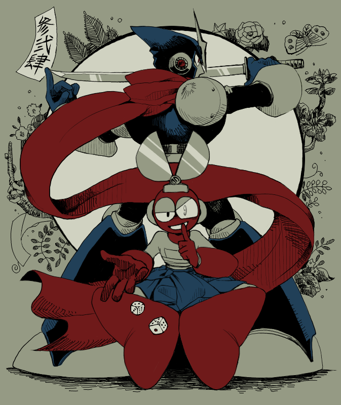cut man and shadow man (mega man and 3 more) drawn by harvest88