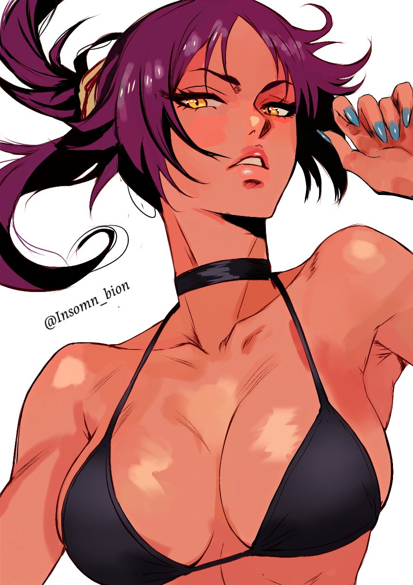 shihouin yoruichi (bleach) drawn by bion_(insomn_bion)