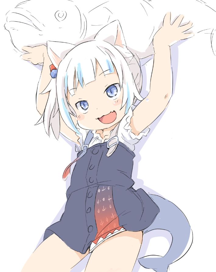 gawr gura (hololive and 1 more) drawn by ham_(points)