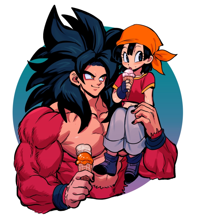 son goku and pan (dragon ball and 1 more) drawn by nanika_(nnkgh)