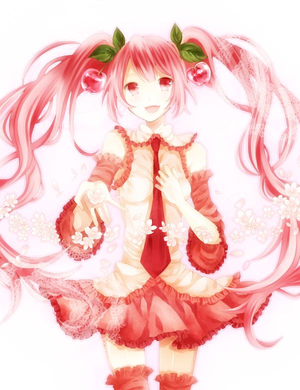 hatsune miku and sakura miku (vocaloid) drawn by ichioto