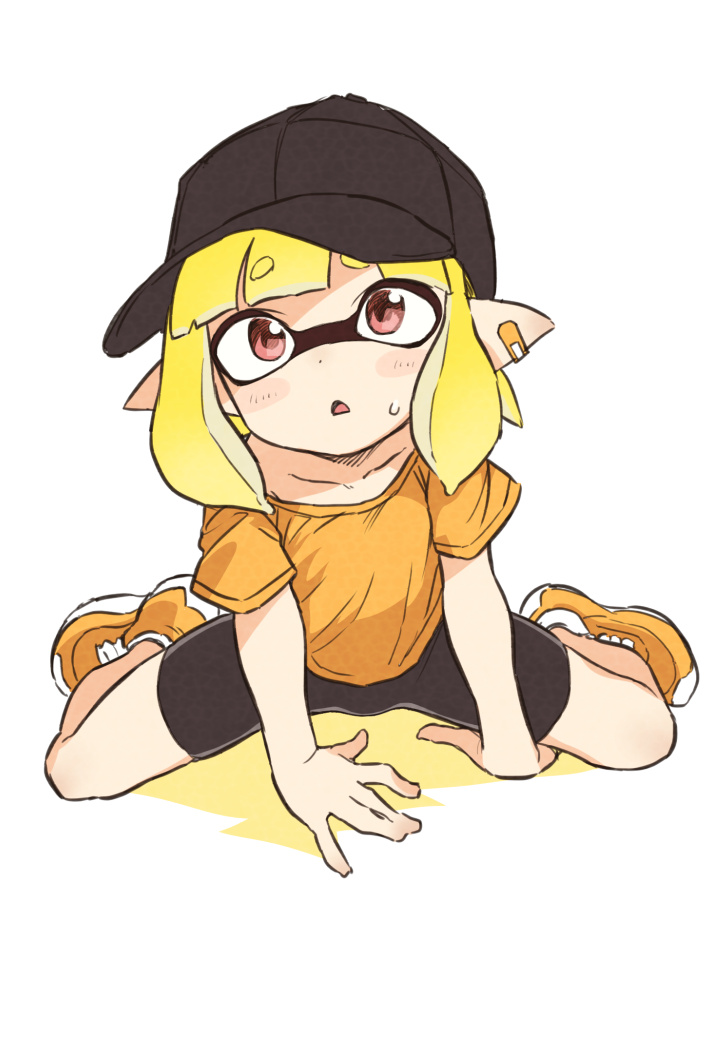 inkling player character and inkling girl (splatoon) drawn by kikai_(akita_morgue)