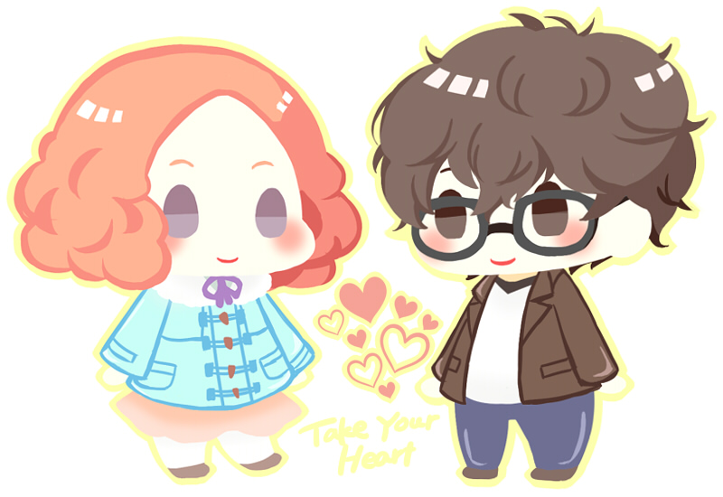 amamiya ren and okumura haru (persona and 1 more) drawn by 960tk