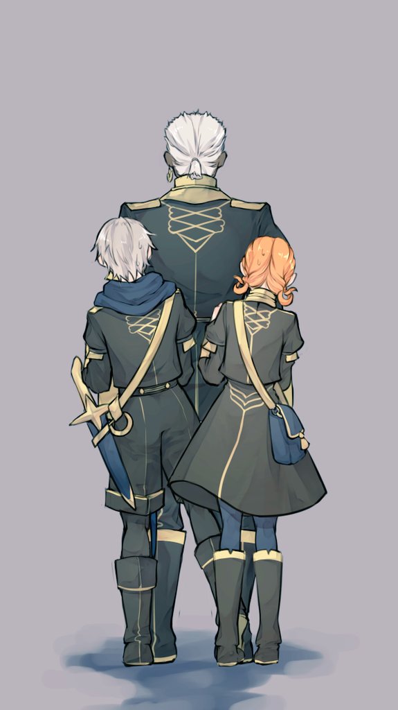 annette fantine dominic, dedue molinaro, and ashe ubert (fire emblem and 1 more) drawn by dango_2go