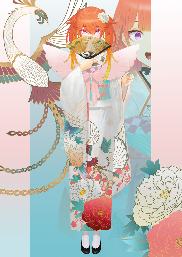 takanashi kiara (hololive and 1 more) drawn by huke