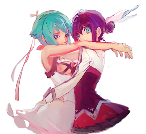 zessica wong and mikono suzushiro (aquarion and 1 more) drawn by yamoyamo