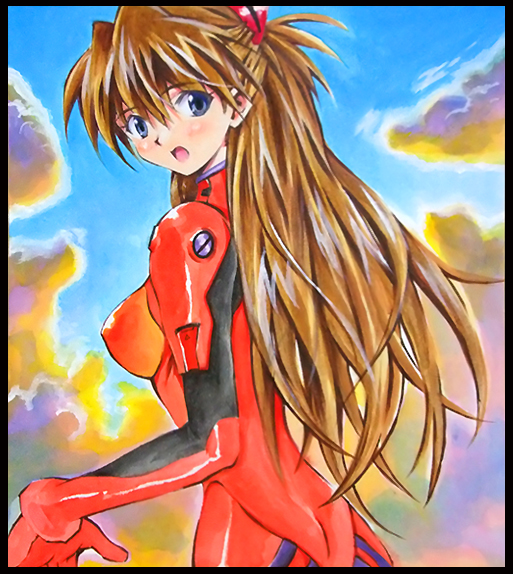 souryuu asuka langley (neon genesis evangelion) drawn by shiawase_usagi