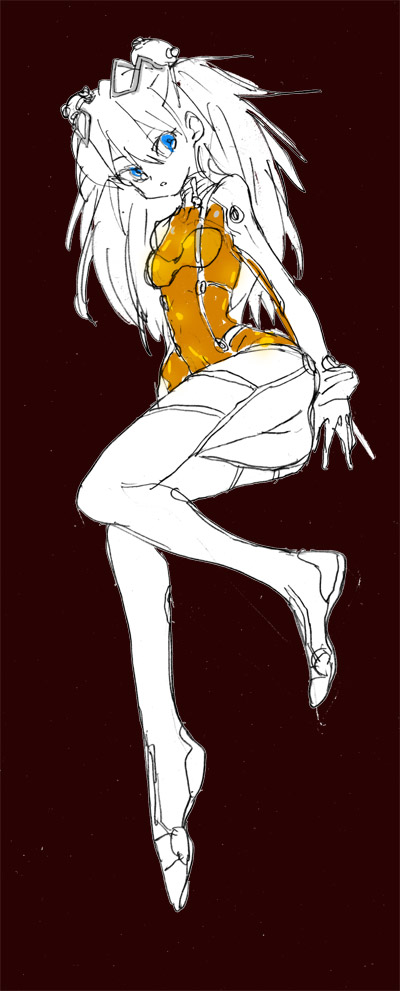 souryuu asuka langley (neon genesis evangelion and 2 more) drawn by mokeo and zonana