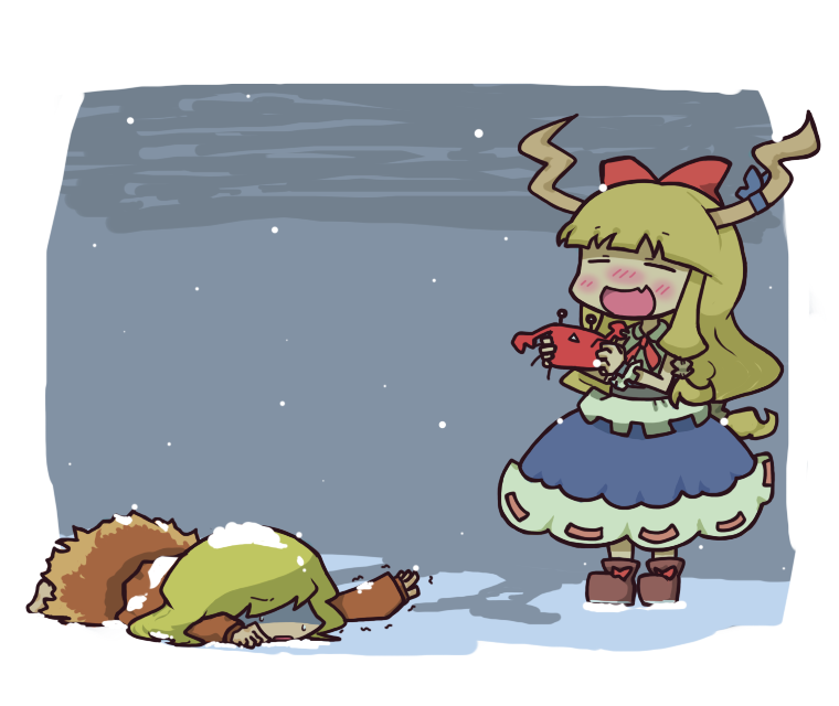 ibuki suika and aki shizuha (touhou) drawn by inishie