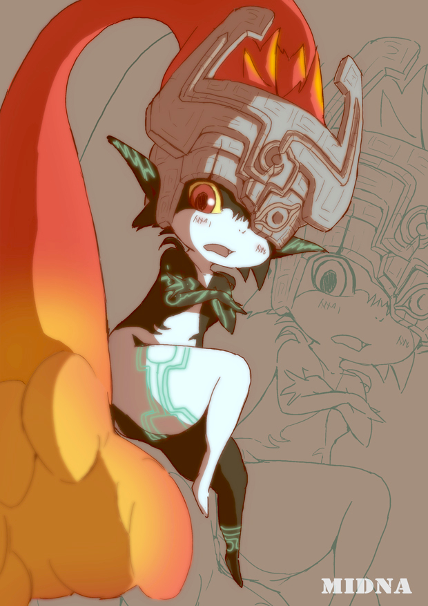 midna (the legend of zelda and 1 more) drawn by af1090