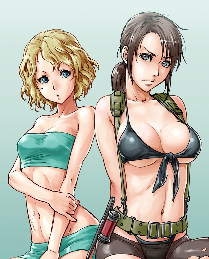 quiet and paz ortega andrade (metal gear and 2 more) drawn by sjw_kazuya