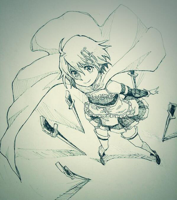 miki sayaka (mahou shoujo madoka magica and 1 more) drawn by aebj