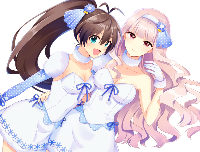 shijou takane and ganaha hibiki (idolmaster) drawn by pu_uq