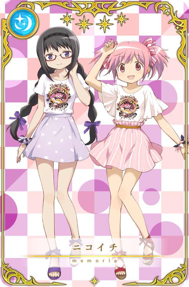 akemi homura, kaname madoka, kyubey, and charlotte (mahou shoujo madoka magica and 1 more)