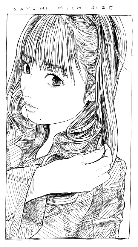 michishige sayumi (morning musume) drawn by bowbow_(pixiv2356726)