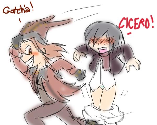 mikasa ackerman and cicero (shingeki no kyojin and 2 more) drawn by kagehigashi