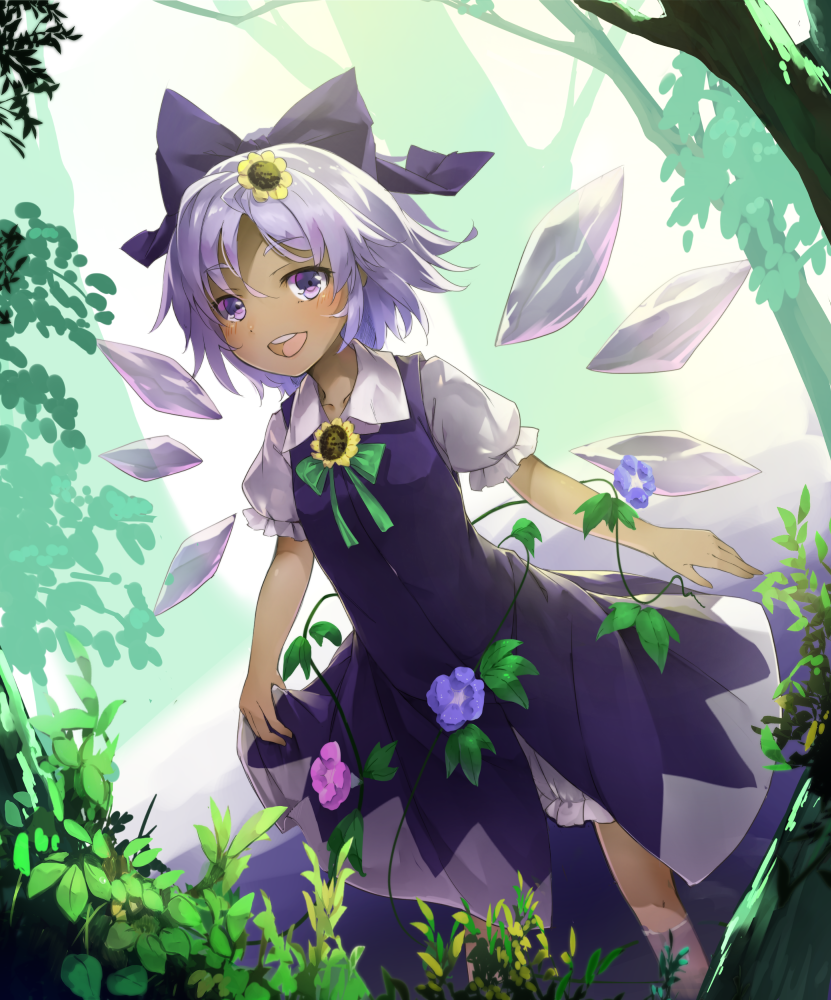 cirno and tanned cirno (touhou and 1 more) drawn by piyodesu