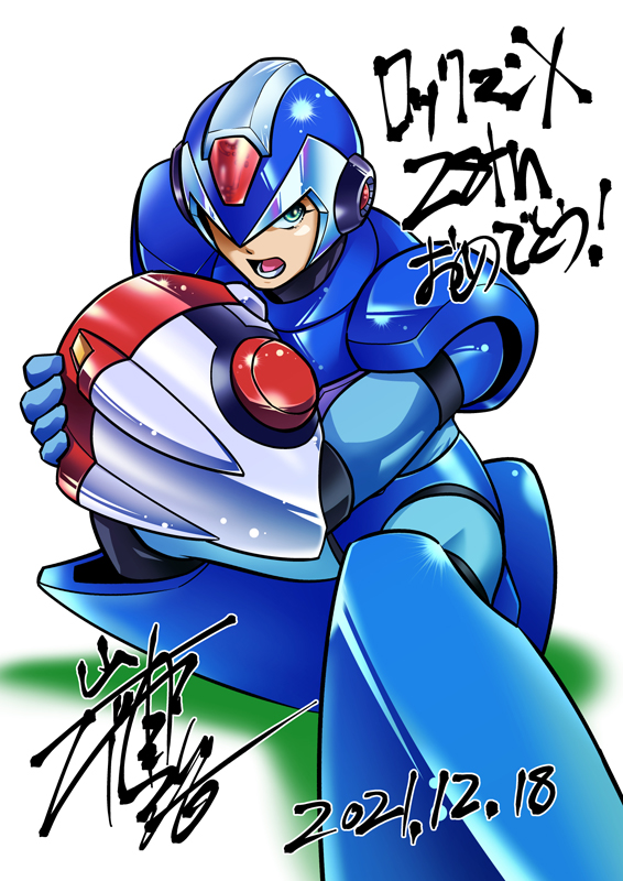 x (mega man and 1 more) drawn by werou