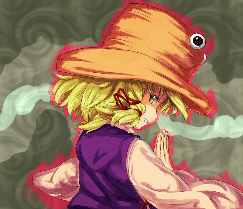 moriya suwako and pyonta (touhou) drawn by shibasaki_shouji