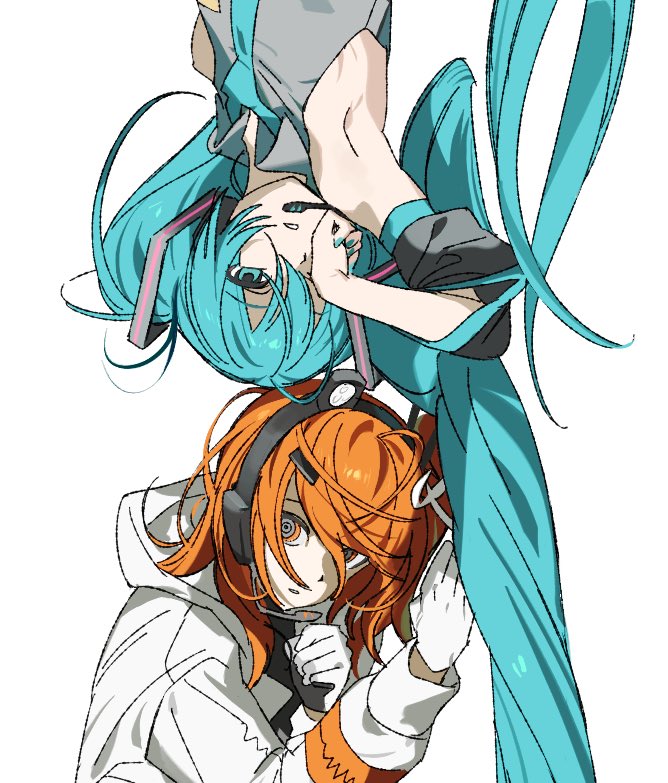 hatsune miku and adachi rei (vocaloid and 2 more) drawn by natwjeq