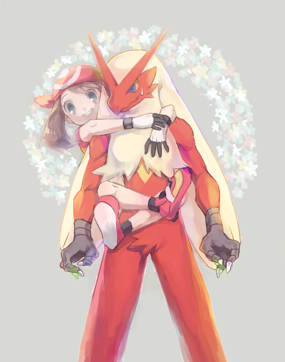 may and blaziken (pokemon and 1 more) drawn by mimizubare
