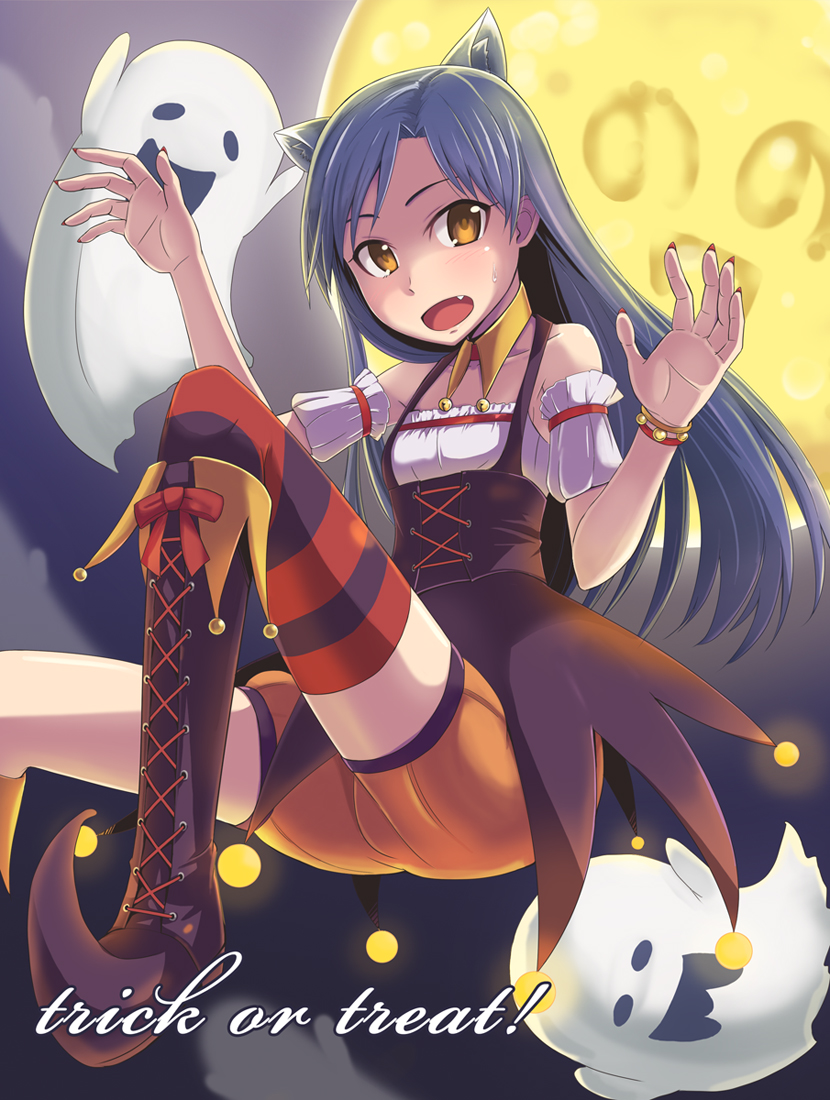 kisaragi chihaya (idolmaster and 1 more) drawn by dan_(orange_train)