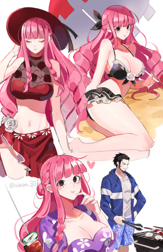 perona and dracule mihawk (one piece) drawn by joman