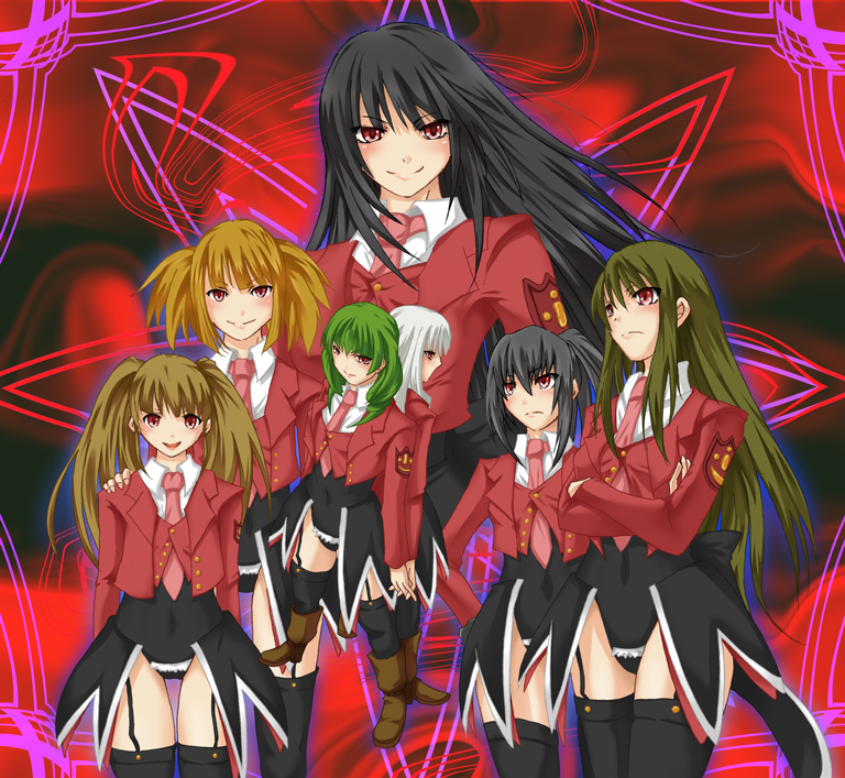 mammon, lucifer, asmodeus, beelzebub, belphegor, and 2 more (umineko no naku koro ni) drawn by tamo_(tamokuteki_kuukan)