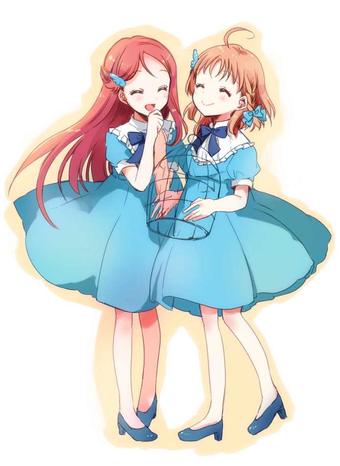 sakurauchi riko and takami chika (love live! and 1 more) drawn by yamada_ako