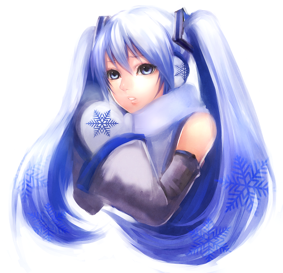 hatsune miku and yuki miku (vocaloid) drawn by sasaki_ryou