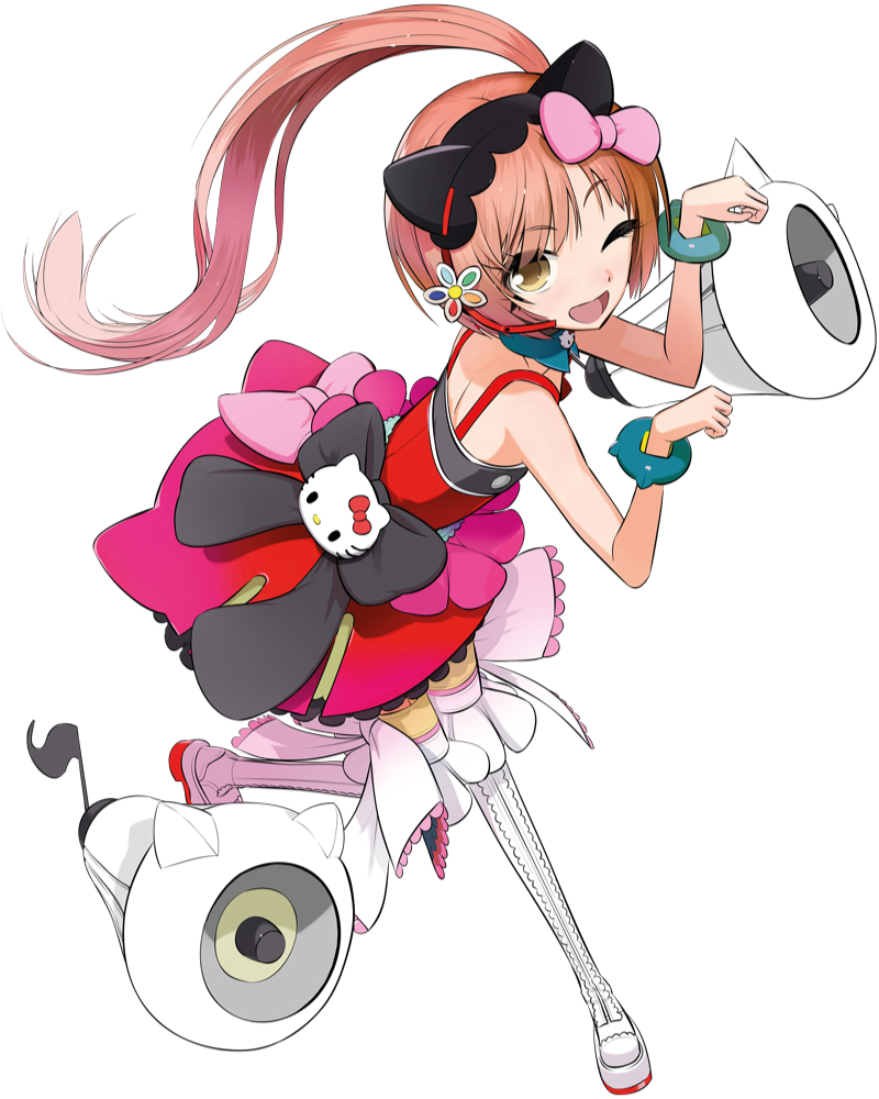hello kitty and nekomura iroha (vocaloid and 2 more) drawn by okama