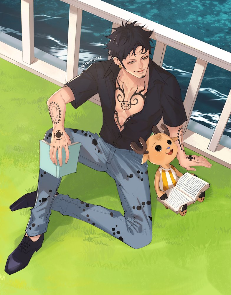 trafalgar law and tony tony chopper (one piece) drawn by rami_rz
