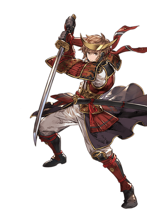 gran and samurai (granblue fantasy) drawn by minaba_hideo