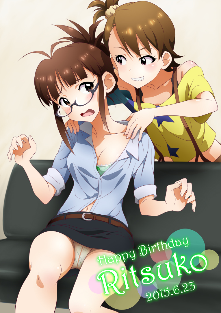 akizuki ritsuko and futami ami (idolmaster) drawn by sunsun69
