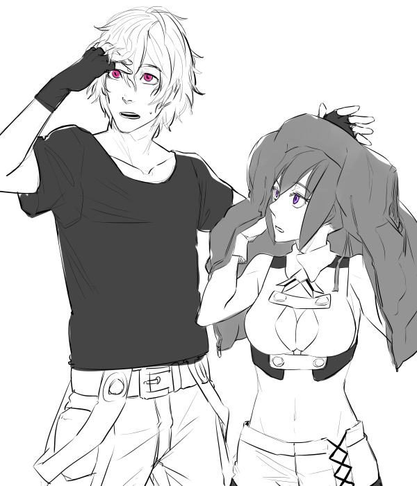 zessica wong and amata sora (aquarion and 1 more) drawn by acidfreecoke