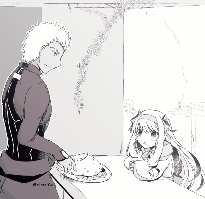 archer and sitonai (fate and 1 more) drawn by minafuni