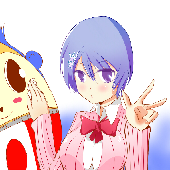 takeba yukari, kuma, and shiina miyako (persona and 3 more) drawn by luisangelnyo