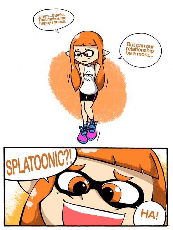 inkling player character, inkling girl, kaori, and blooper (splatoon and 2 more) drawn by setz