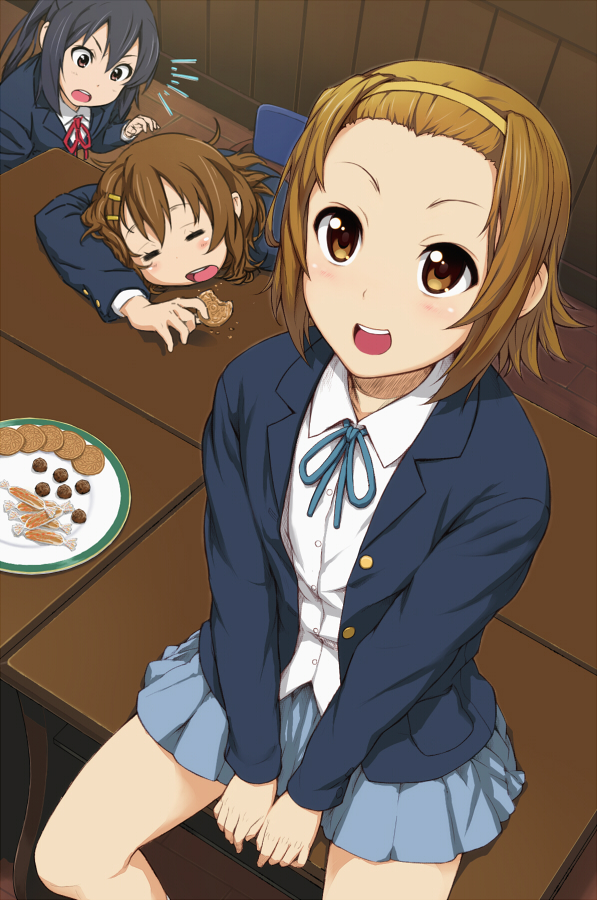 nakano azusa, hirasawa yui, and tainaka ritsu (k-on!) drawn by pirano